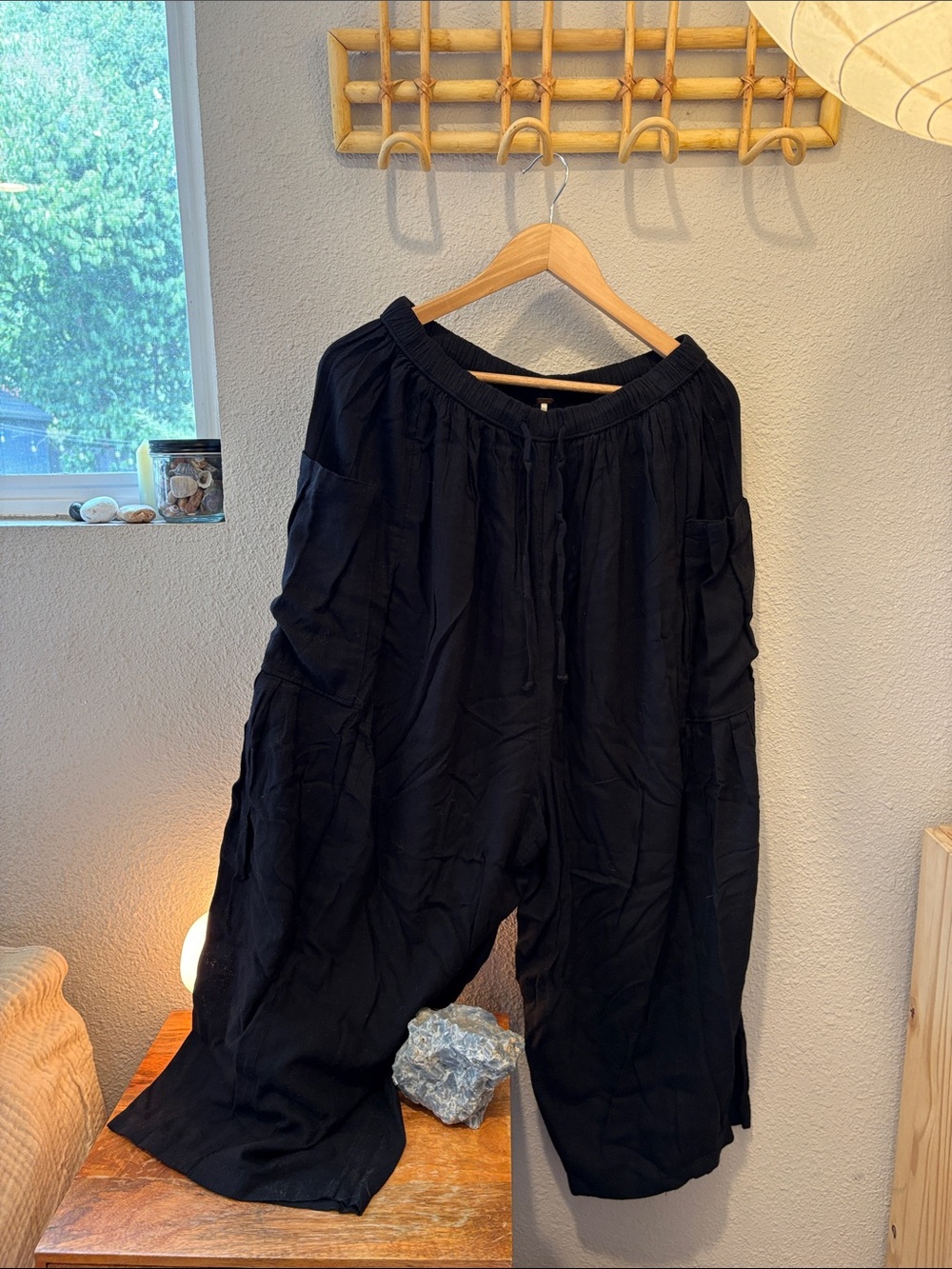 Free people Quinn pants size M Black